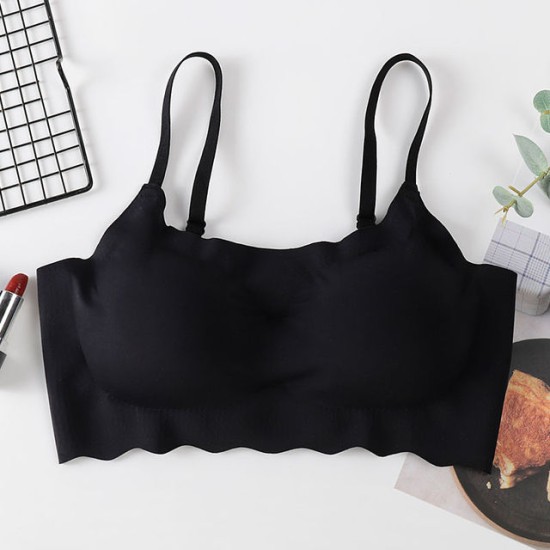 Seamless Push Up Bra Soft Padded Bra For Women - Black Seamless Push Up Bra Soft Padded Bra For Women - Black