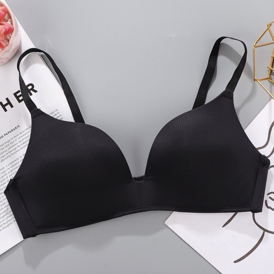 european style Seamless Soft women Bra - black european style Seamless Soft women Bra - black