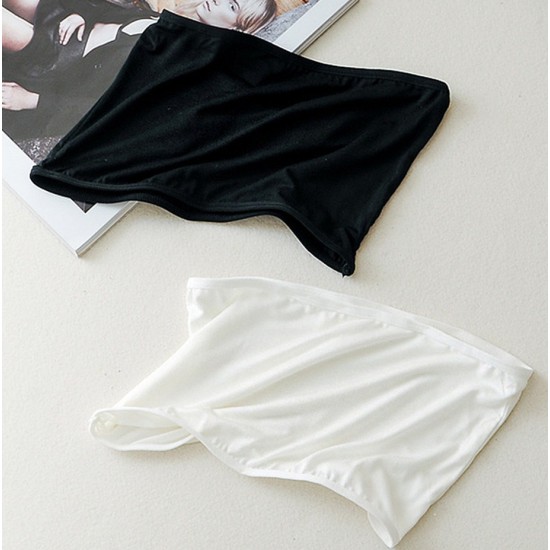 Strapless Breathable Thin Soft Ice Silk Wrapped Bra - White