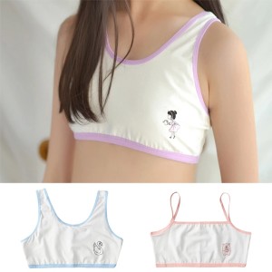 Soft Cotton Student Girl Bra Cartoon - Yellow Soft Cotton Student Girl Bra Cartoon - Yellow
