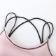 Soft Cotton Seamless Underwear Padded Bra - Black
