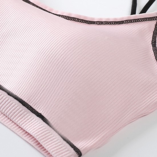 Soft Cotton Seamless Underwear Padded Bra - White Soft Cotton Seamless Underwear Padded Bra - White