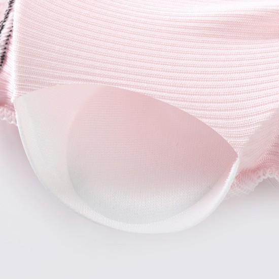 Soft Cotton Seamless Underwear Padded Bra - White Soft Cotton Seamless Underwear Padded Bra - White