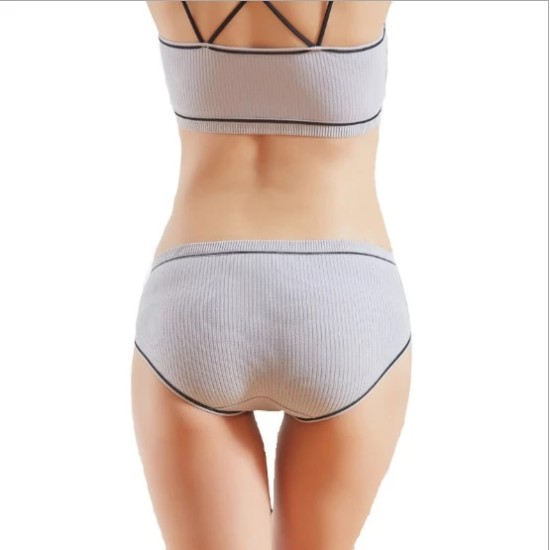 Soft Cotton Seamless Underwear Padded Bra - Pink Soft Cotton Seamless Underwear Padded Bra - Pink