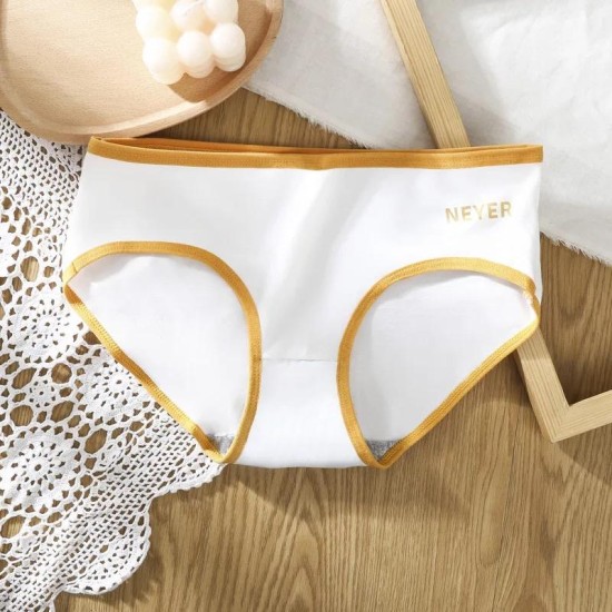 Women Soft Cotton Underwear Panties Sports - Golden