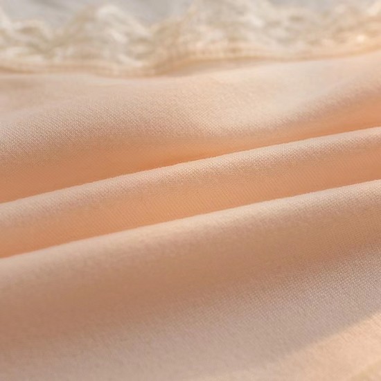 Mid-Waist Panties Stylish Soft Lace Underwear Women - Skin