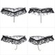 Hot Lingerie Lace Women G-String Low Waist Pearl Thongs - Black