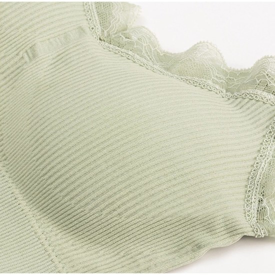 Lace Push Up Sports Padded Bras For Women - Black