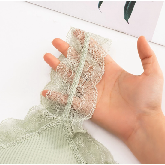 Lace Push Up Sports Padded Bras For Women - White Lace Push Up Sports Padded Bras For Women - White