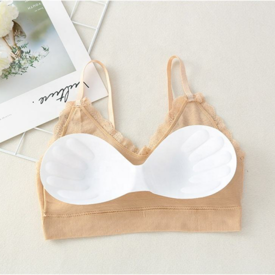 Korean Style Lace Beauty Chest Padded Bra - Wine Red Korean Style Lace Beauty Chest Padded Bra - Wine Red