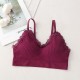 Korean Style Lace Beauty Chest Padded Bra - Wine Red Korean Style Lace Beauty Chest Padded Bra - Wine Red