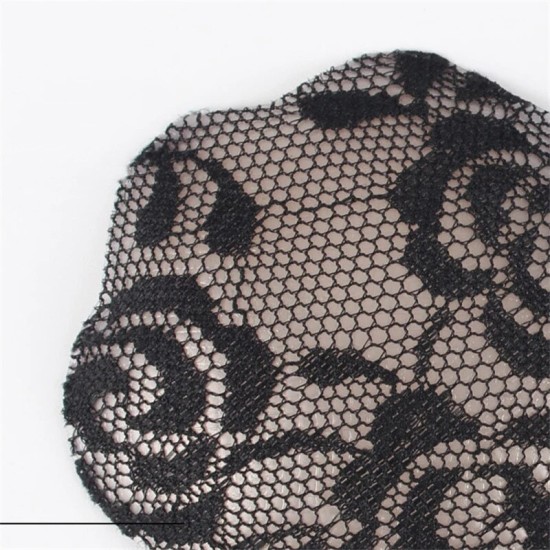 Lace Silicone Adhesive Nipple Cover For Women - Black