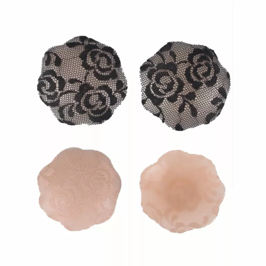 Lace Silicone Adhesive Nipple Cover For Women - Skin Lace Silicone Adhesive Nipple Cover For Women - Skin