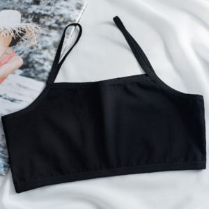 Tank Tops Teenage Bra For Girls - Black