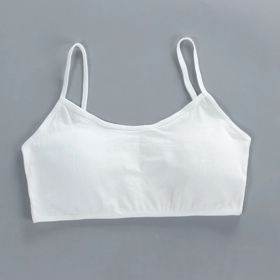 Tank Tops Teenage Bra For Girls - White