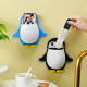 Penguin Shape Multifunctional Storage Holder Wall Mount - Pink Penguin Shape Multifunctional Storage Holder Wall Mount - Pink