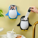 Penguin Shape Multifunctional Storage Holder Wall Mount - Black