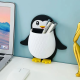 Penguin Shape Multifunctional Storage Holder Wall Mount - Black