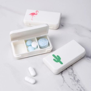 3 Grid Traveling Plastic Mini Case Medicines Tablet Box - Stand Tall