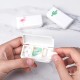 3 Grid Traveling Plastic Mini Case Medicines Tablet Box - leave
