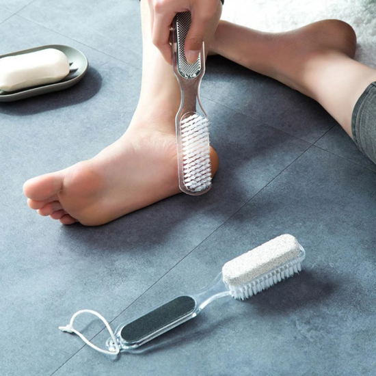 Pedicure Spa Foot 4 In 1 Double-End Dry Skin Remover - Transparent Pedicure Spa Foot 4 In 1 Double-End Dry Skin Remover - Transparent