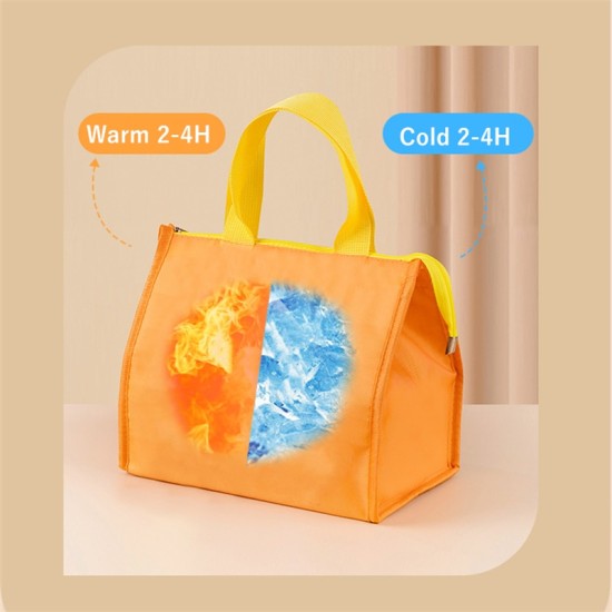 Cartoon Thermal Lunch Box Bags For Waterproof Food Storage - Orange Cartoon Thermal Lunch Box Bags For Waterproof Food Storage - Orange