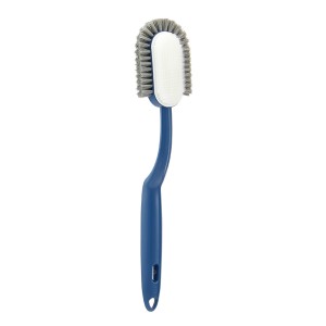 Soft Hair Household Long Handle Three-Sided Shoe Brush - Blue Soft Hair Household Long Handle Three-Sided Shoe Brush - Blue
