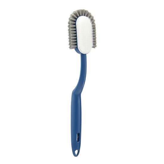 Soft Hair Household Long Handle Three-Sided Shoe Brush - Blue Soft Hair Household Long Handle Three-Sided Shoe Brush - Blue