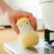 Egg Dish Washing Kitchen Cleaning  Sponge Brush - Yellow