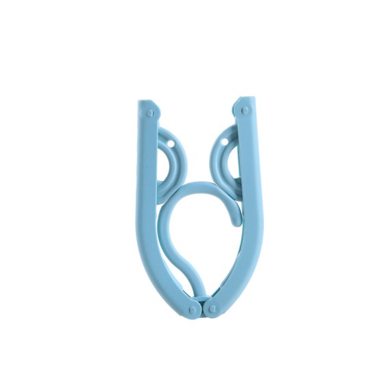 Creative Multifunction Clothes Hanger Portable Durable Folding - Blue Creative Multifunction Clothes Hanger Portable Durable Folding - Blue