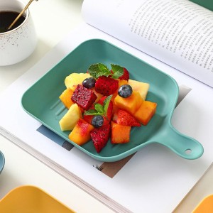 Fruit Tray Food Grade Wear Resistant Plastic Fruit Dessert dark blue