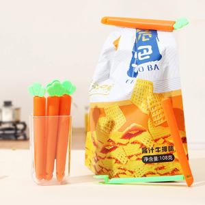 5 Pcs Set Sealing Tongs Food Bag Closure Portable Clip - Orange 5 Pcs Set Sealing Tongs Food Bag Closure Portable Clip - Orange