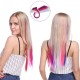 Long Straight Women colorful Synthetic Clip In Hair Extension purple Long Straight Women colorful Synthetic Clip In Hair Extension purple