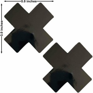 Cross Border Spot Black Ultra Thin Unisex Nipple Stickers Cover Cross Black