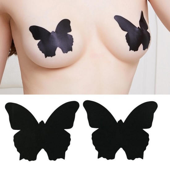 Cross-Border Spot Black Ultra-Thin Unisex Nipple Stickers Round Black