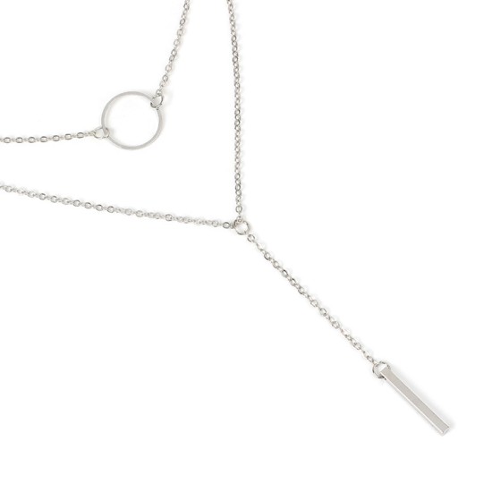 Fashion Clothing Accessories Hollow Round Long Clavicle Chain silver Fashion Clothing Accessories Hollow Round Long Clavicle Chain silver