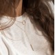Fashion Clothing Accessories Hollow Round Long Clavicle Chain Golden Fashion Clothing Accessories Hollow Round Long Clavicle Chain Golden