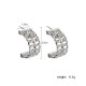 Trendy Hollow Zircon C Shape Hoop Earrings Charm Women Golden Trendy Hollow Zircon C Shape Hoop Earrings Charm Women Golden
