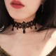 Gothic Crystal Tassel Tattoo Choker Necklace Black Gothic Crystal Tassel Tattoo Choker Necklace Black
