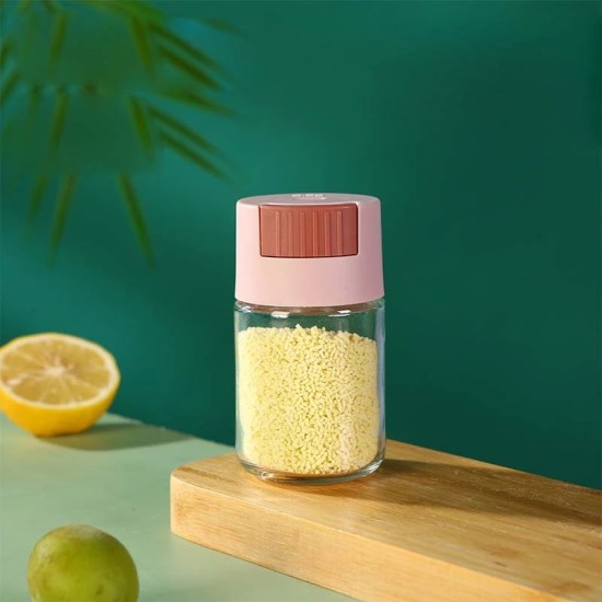 Salt Shaker Glass Jar Kitchen Spices Bottle Pink Salt Shaker Glass Jar Kitchen Spices Bottle Pink