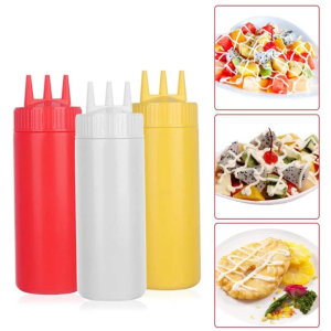 Twist Cap Squeeze Plastic Bottle For Ketchup Mustard Mayo Sauce 300ML White Twist Cap Squeeze Plastic Bottle For Ketchup Mustard Mayo Sauce 300ML White