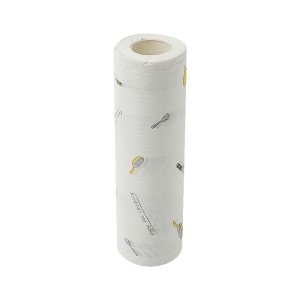 Disposable Kitchen Dishes Cleaning Towels Roll White