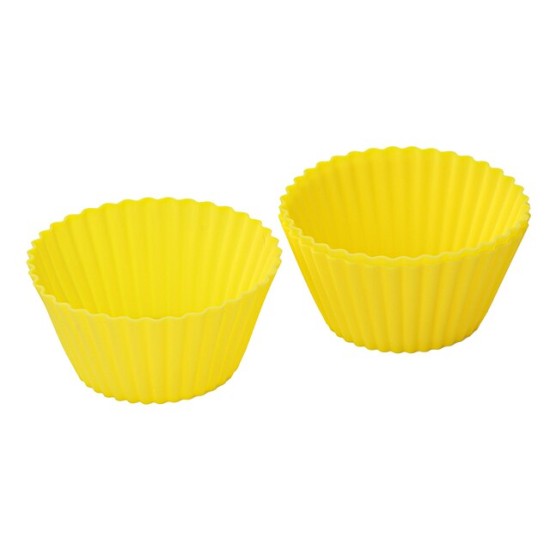 3 Pcs Silicone Cake Muffin Molds Cupcake Dessert Baking Pans Yellow 3 Pcs Silicone Cake Muffin Molds Cupcake Dessert Baking Pans Yellow