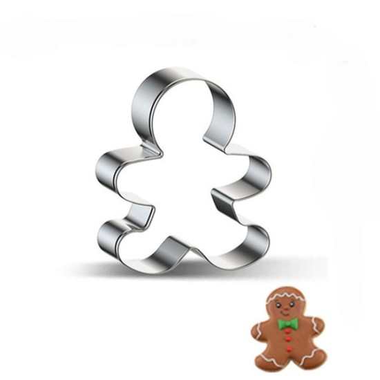 Christmas Cookie Stainless Steel Candy Mould Silver Christmas Cookie Stainless Steel Candy Mould Silver