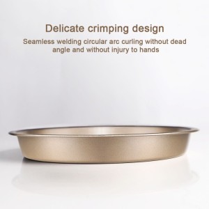 Round Mold For Pizza And Baking Pan Non-Stick Golden Round Mold For Pizza And Baking Pan Non-Stick Golden