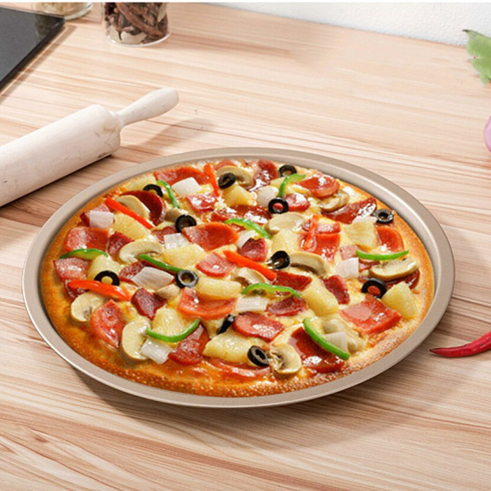 Round Mold For Pizza And Baking Pan Non-Stick Golden