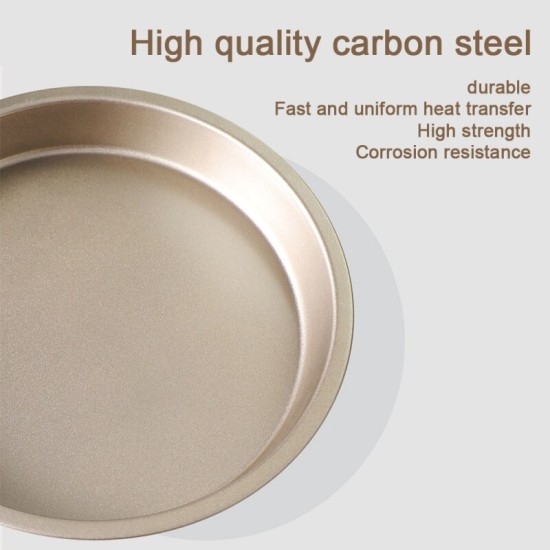 Round Mold For Pizza And Baking Pan Non-Stick Black