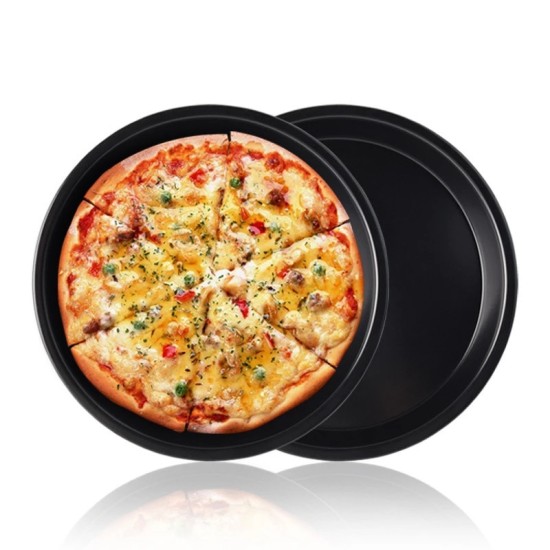Round Mold For Pizza And Baking Pan Non-Stick Black