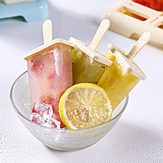 4 Pcs Ice Cream Mould Dust-Proof Light Yellow 4 Pcs Ice Cream Mould Dust-Proof Light Yellow