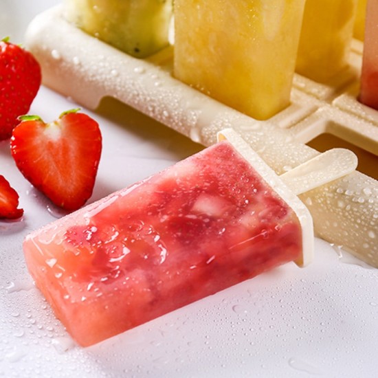 4 Pcs Ice Cream Mould Dust-Proof Light Yellow 4 Pcs Ice Cream Mould Dust-Proof Light Yellow